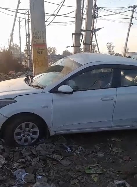 A car jumped the divider and collided with another vehicle; a pedestrian was killed and the driver was injured.