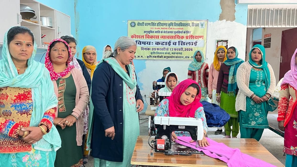 Training in sewing and cutting started for 30 women at Krishi Vigyan Kendra