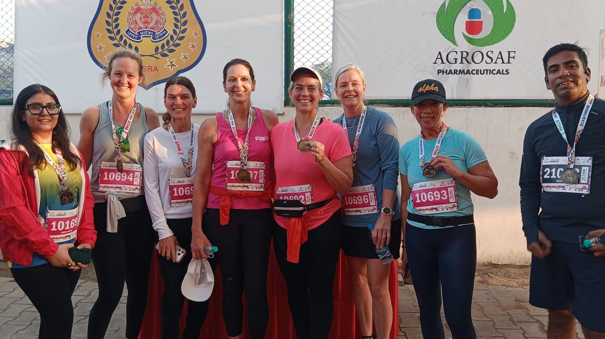 More than 2,500 runners from India and abroad participated in the Agra Taj Half Marathon.