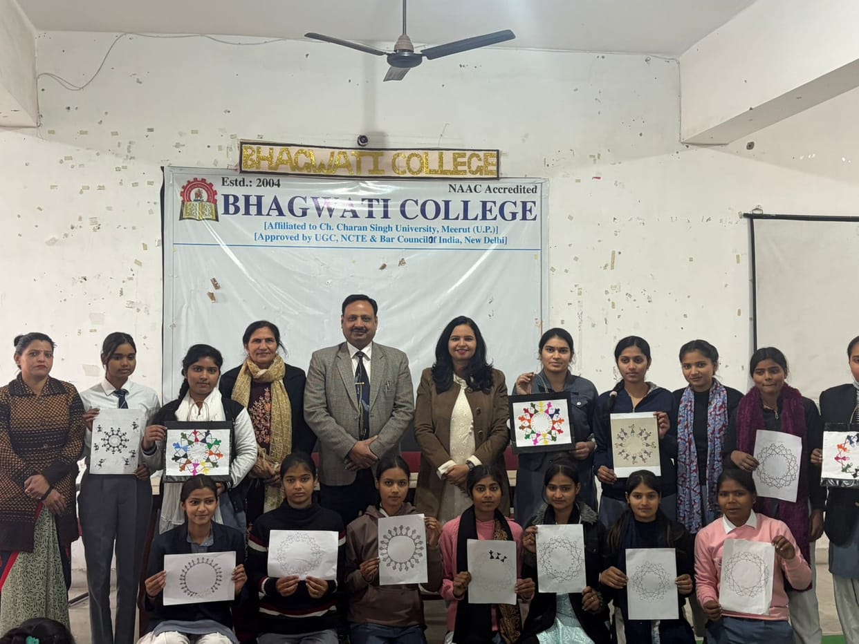 Taught girl students how to make paper bags
