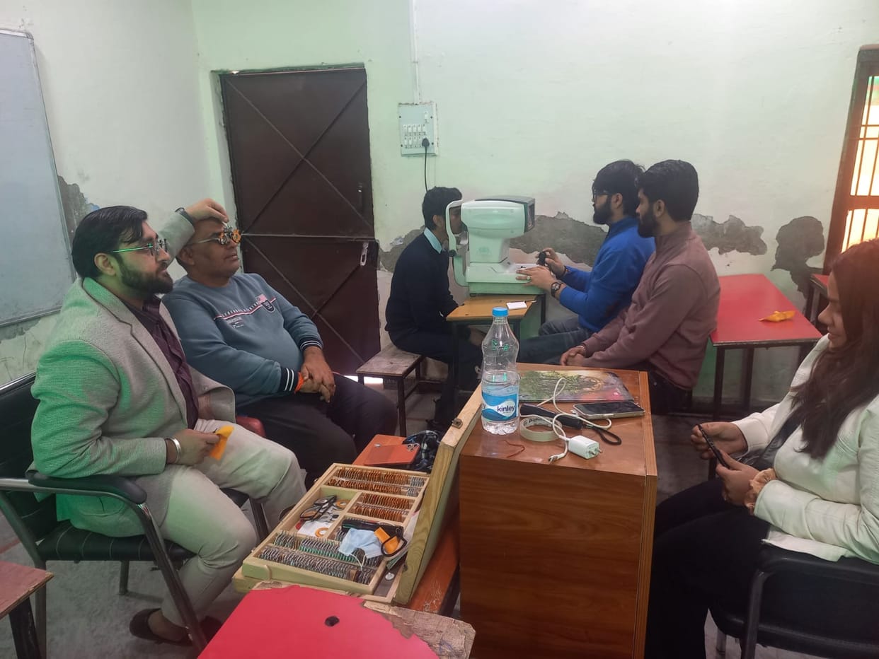 The eyesight of 18 students was found to be weak.
