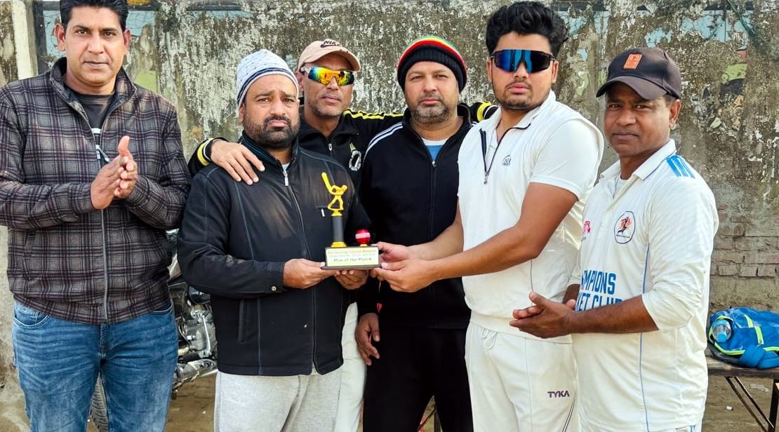 Faizan's century led Champions Club to victory.