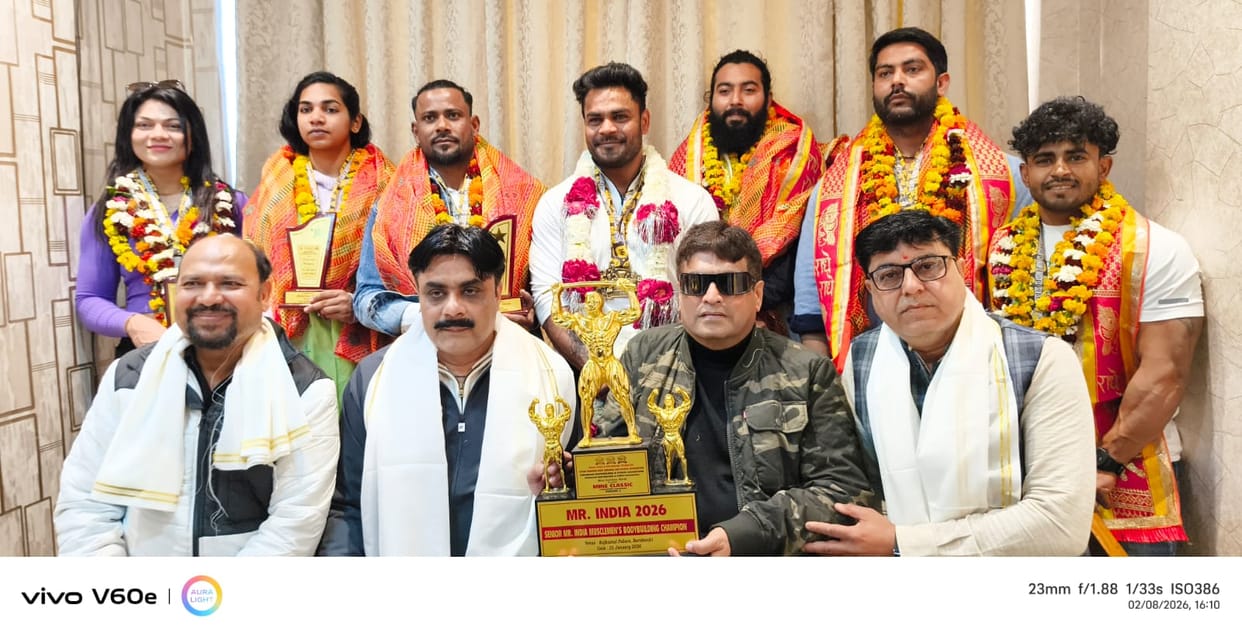 Agra's bodybuilder shines in Barabanki, welcomed on his return to the city