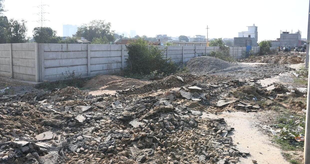 The LDA team faced strong opposition when it demolished illegal plotting near Bharwara STP.