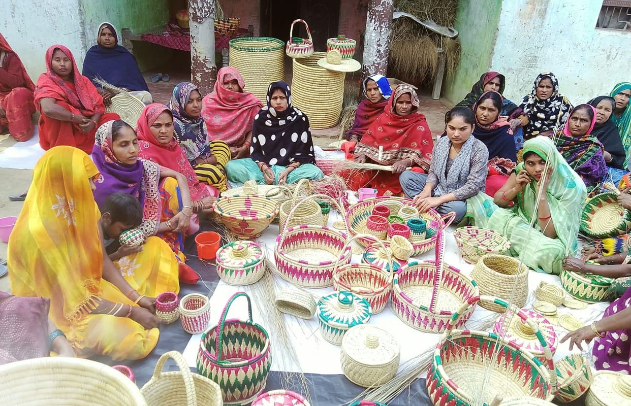 Women are earning Rs 50 lakh from Munj products while sitting at home.