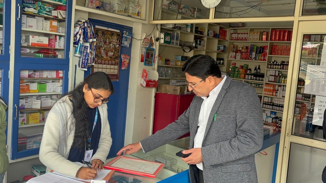 Two medical stores in Lohaghat and Barakot sealed after irregularities were found.