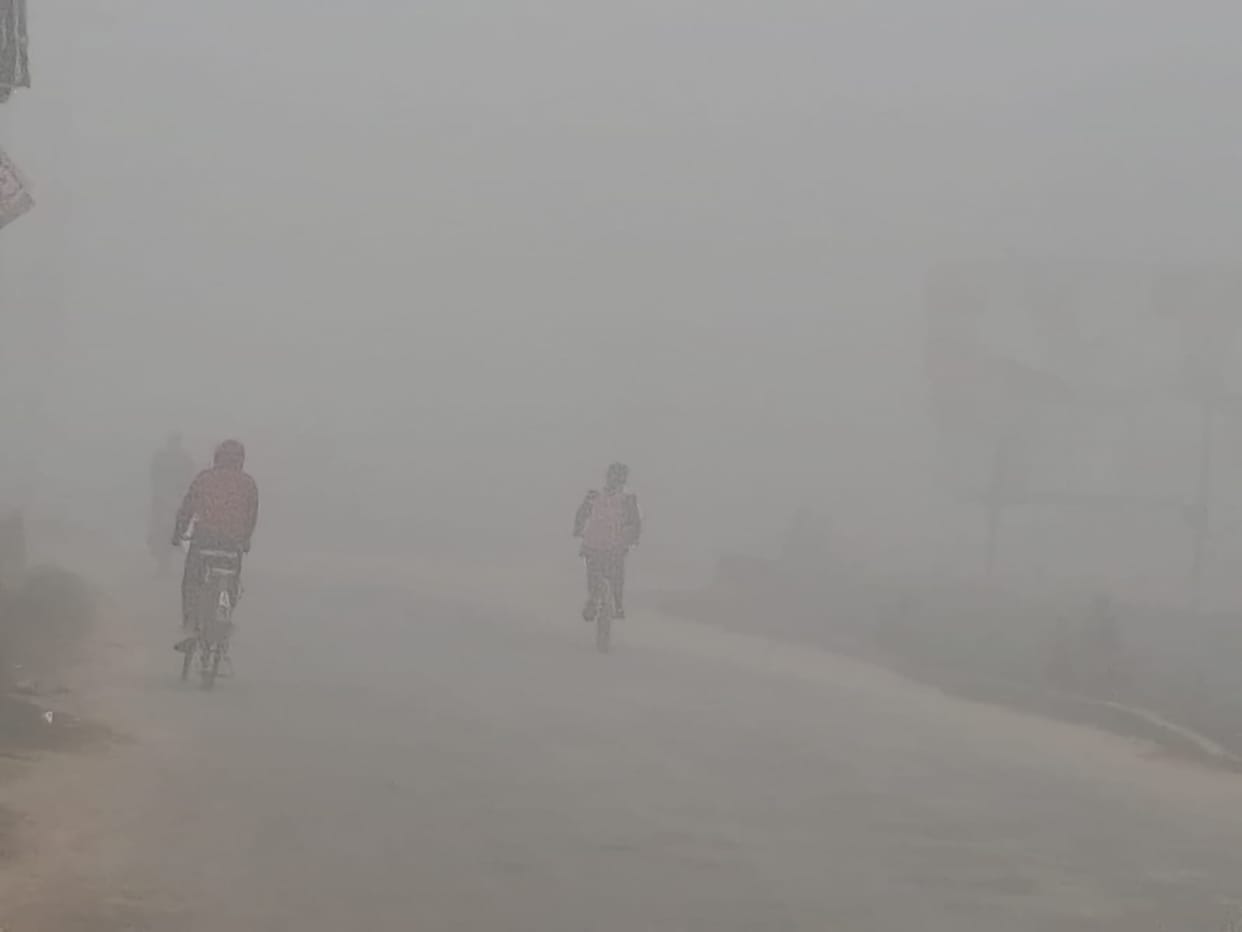 Fog slowed down the trains, causing delays of several hours.