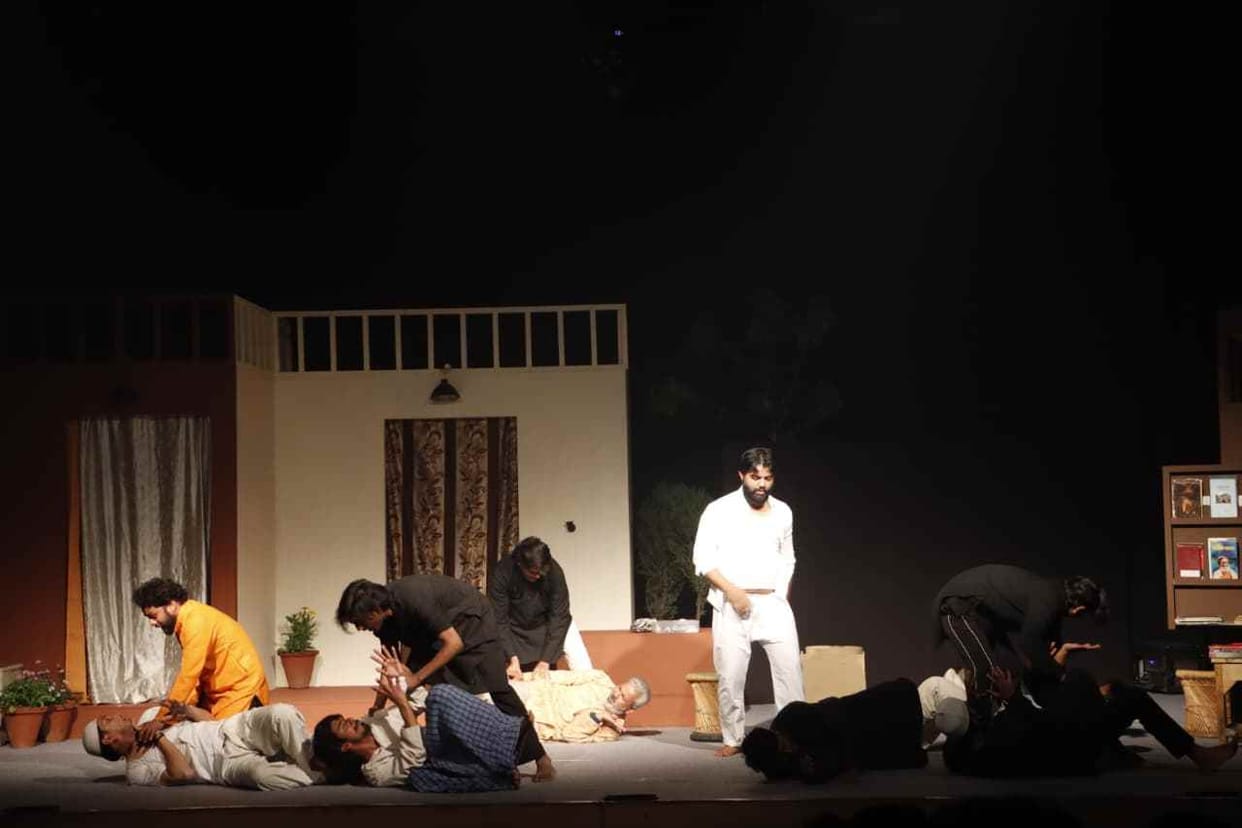 The play "Umeed: Man is Alive" was staged on the opening day of the Bharatanatyam Festival.