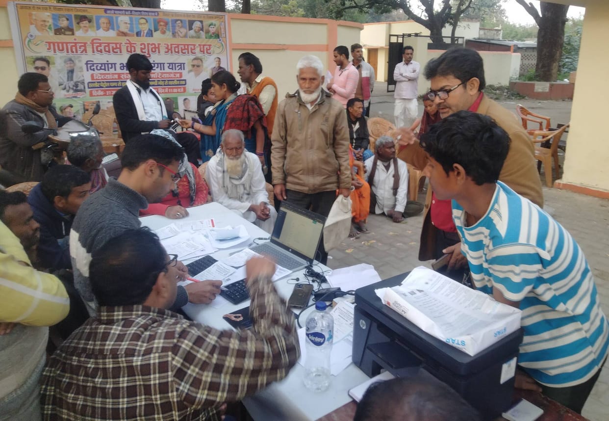 Distribution of free artificial limbs and assistive devices to persons with disabilities.