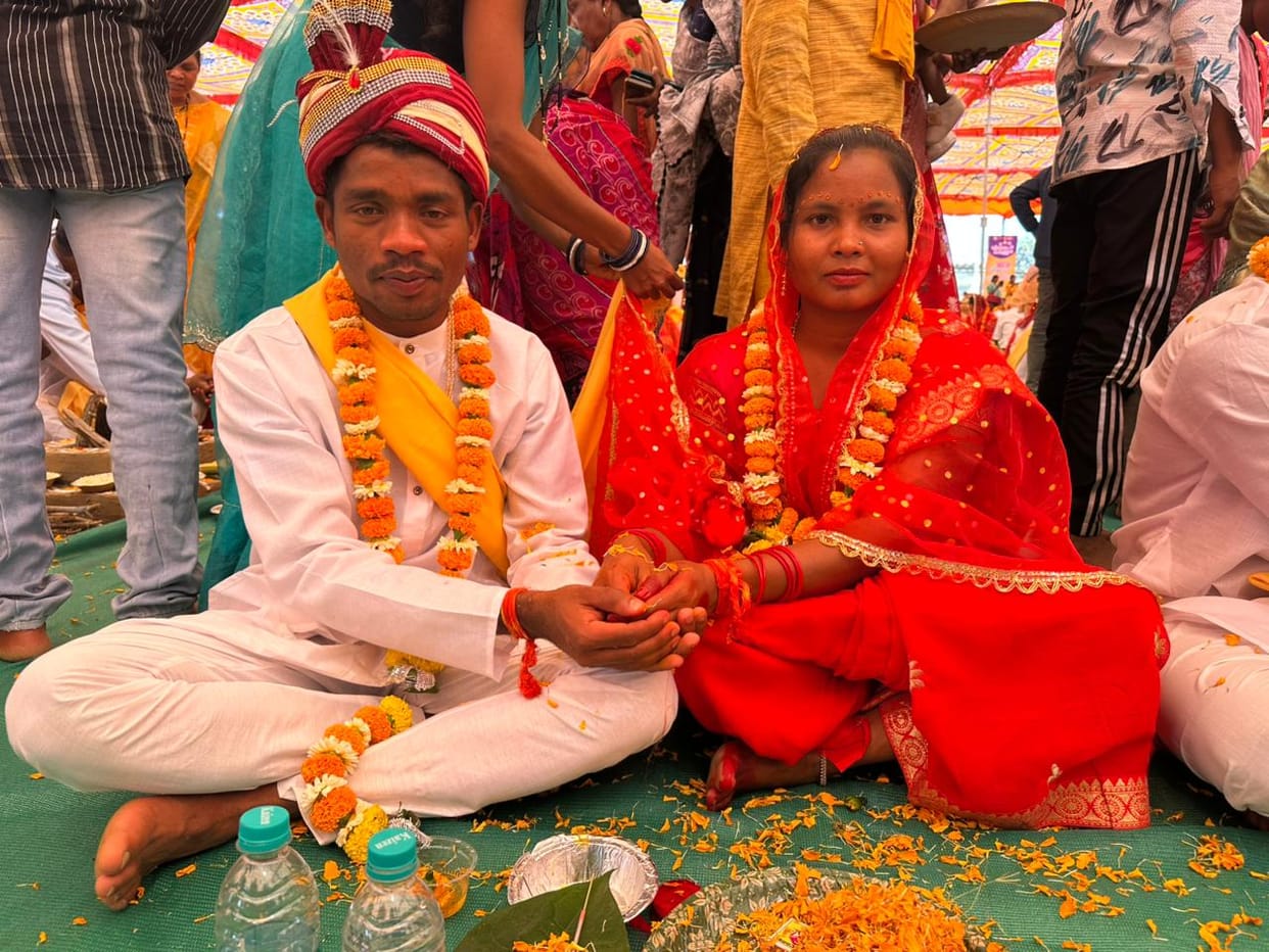 107 Couples, Including a Surrendered Maoist Couple, Married Under Mukhyamantri Kanya Vivah Yojana