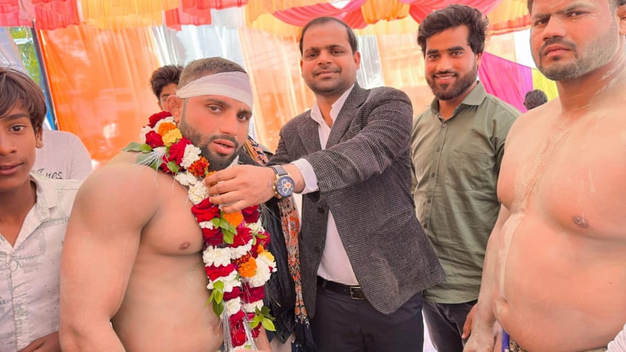 Wrestlers showed their strength on the third day of Rashtriya Ekta Virat Kushti