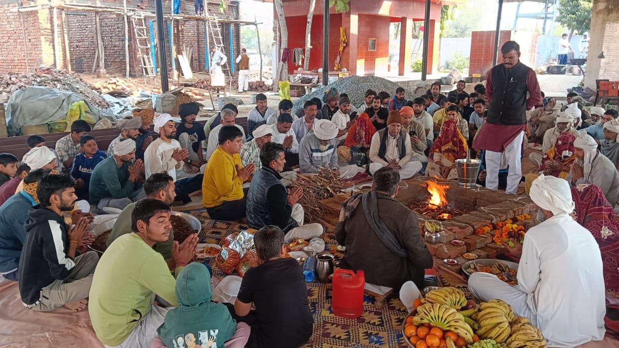 The villagers performed a havan yagya and offered sacrifices for the well-being of all.
