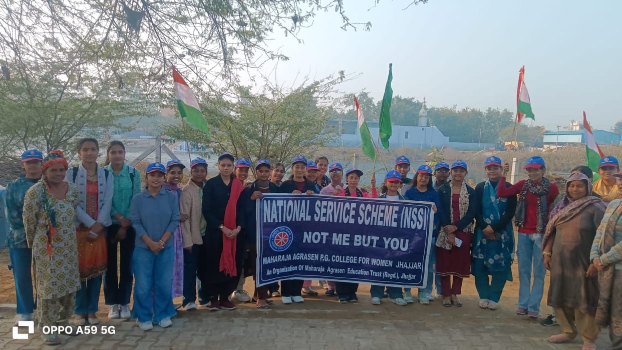 Volunteers took out a morning procession in the village.