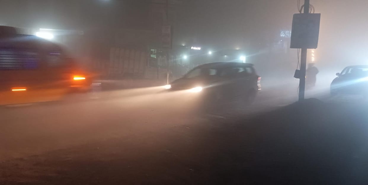 Fog covered the night, relief from the sun in the morning