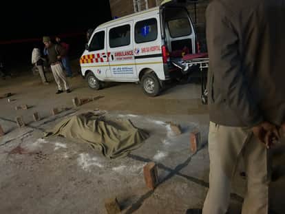 One dead two injured in Azamgarh accident ambulance collides truck after tyre burst body found in pickup