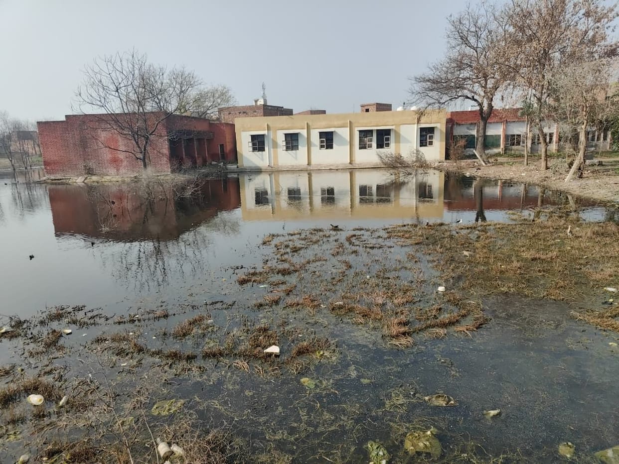 The house of health is in a state of disrepair, hopes drowned in waterlogging.
