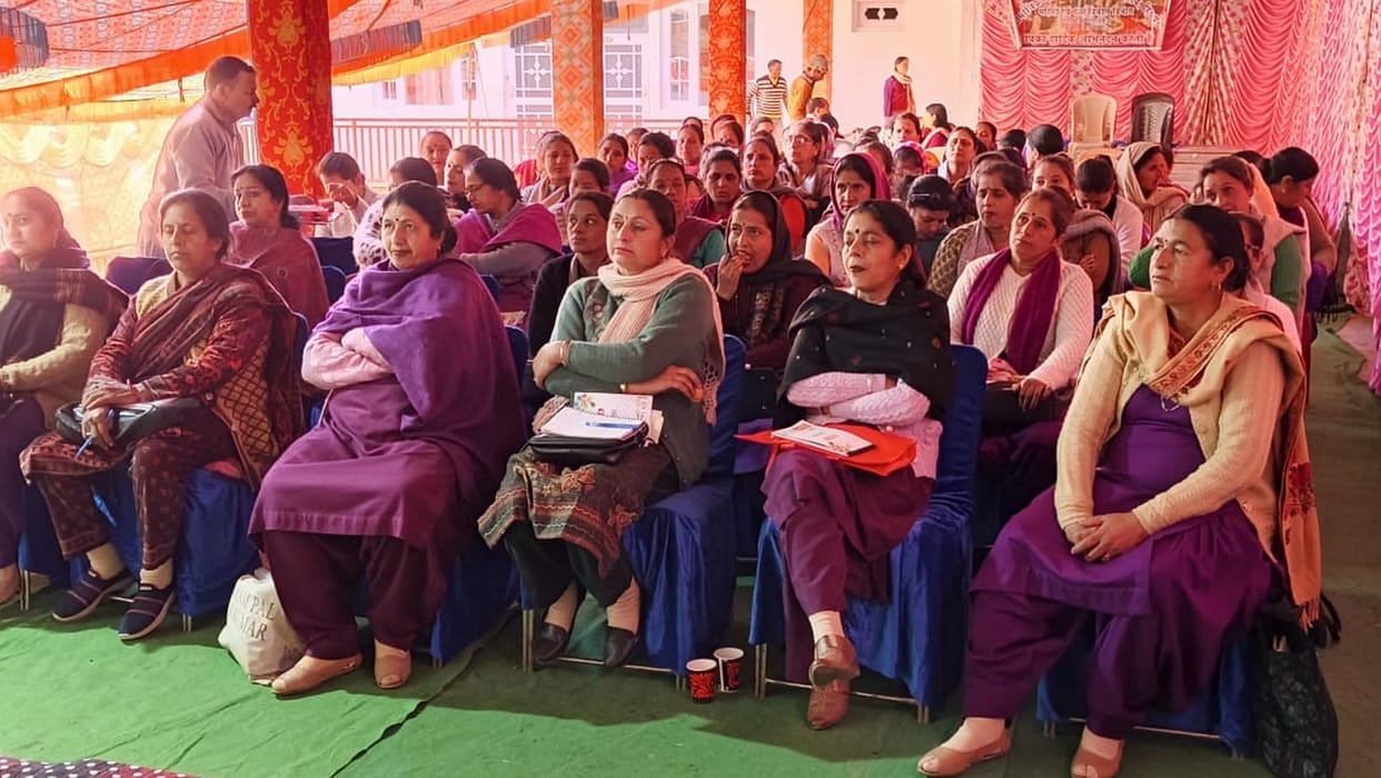 Awareness was created on apple disease management in Lamu village of Bharmour.