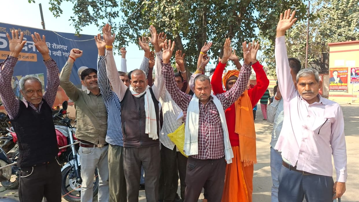Villagers agitated over illegal occupation of public road, protest