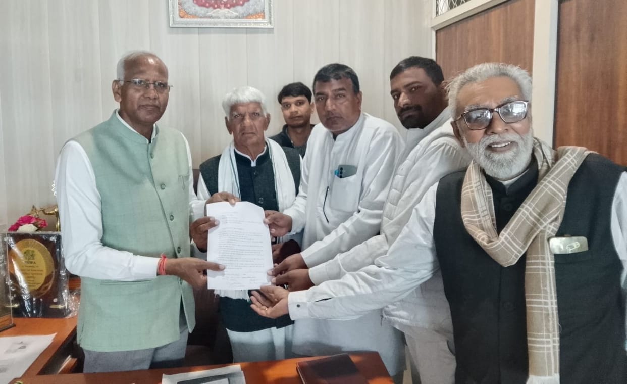 Numberdar Association submitted a memorandum to the MLA regarding their demands.