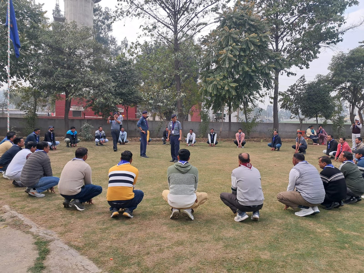 When Master and Flock Leader Training Flag Hoisting Practice was conducted