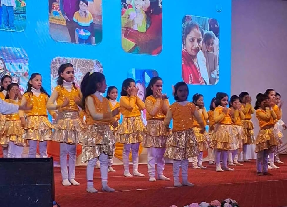 Students performed in Indian attire.