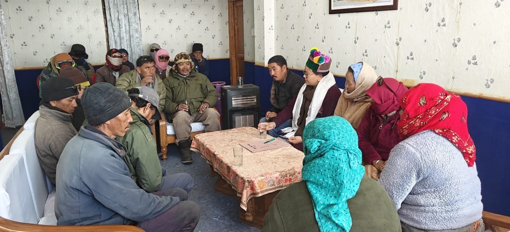 MLA took stock of arrangements amid snowfall