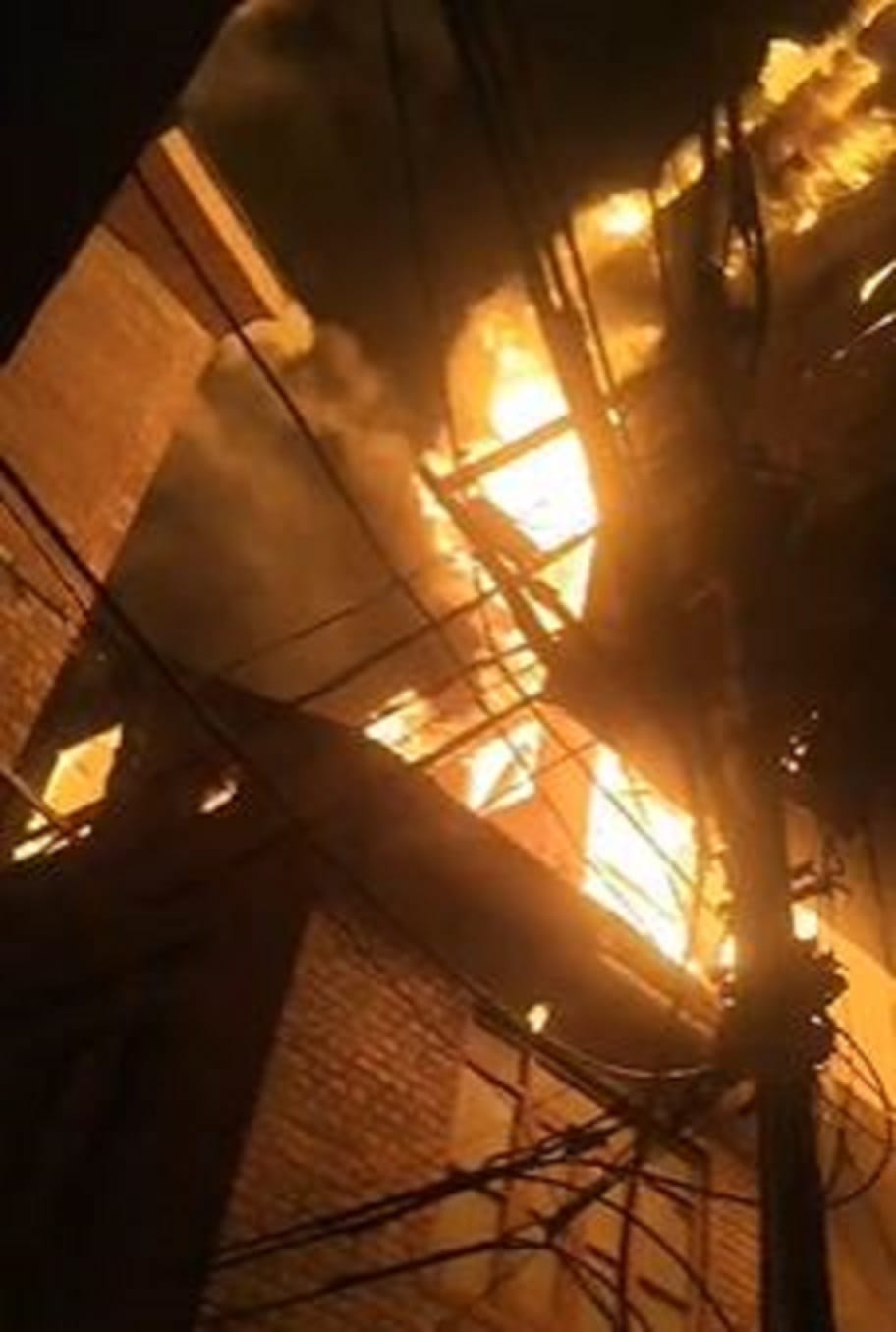 Srinagar, Habba Kadal, Fire in Four House, Late Night