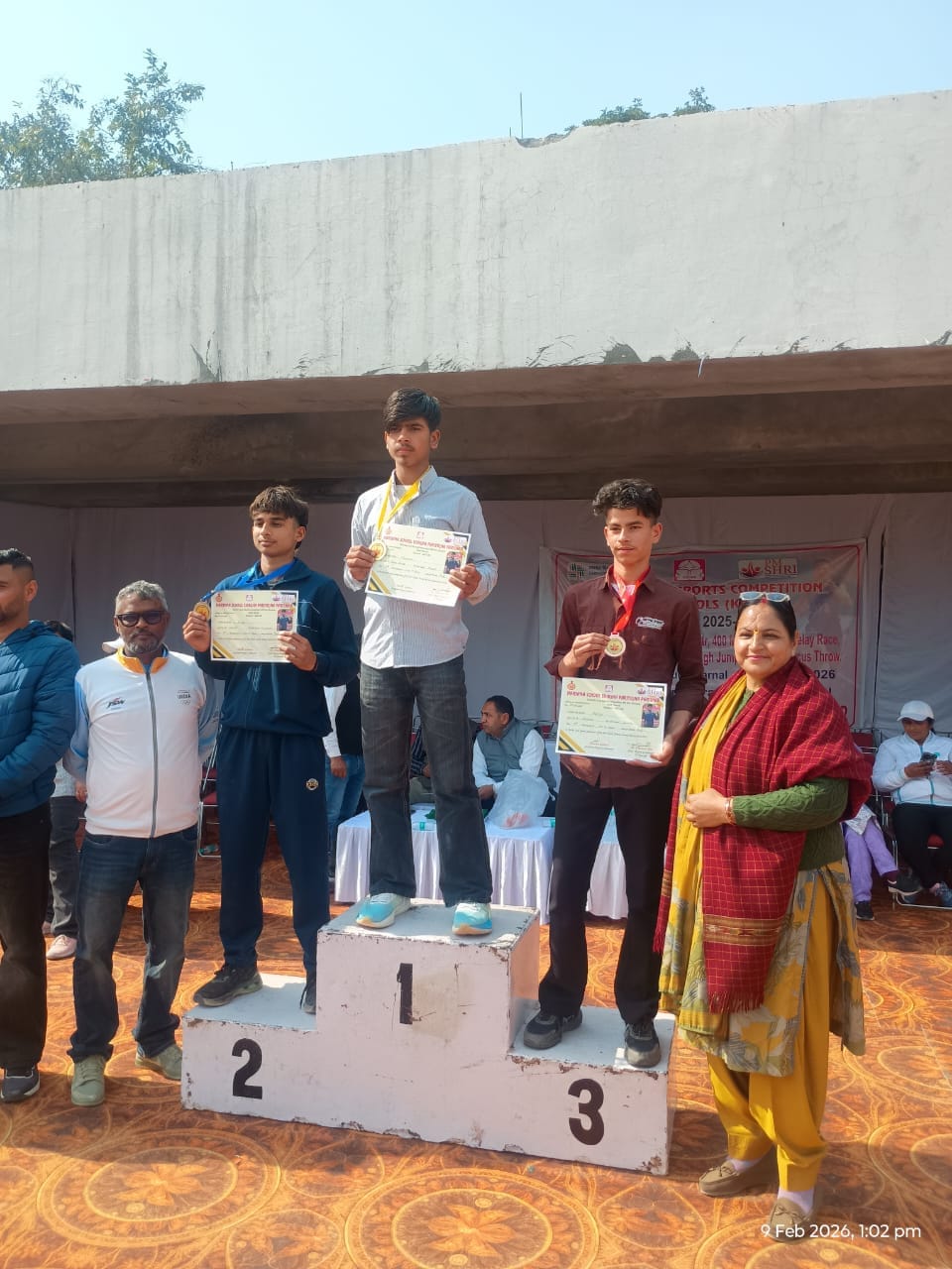 Medal winners were felicitated at the school.