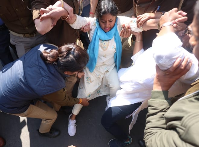 MLA Pallavi Patel detained for protesting in support of UGC