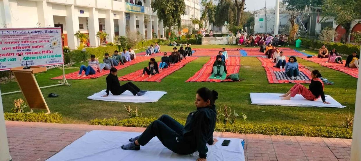 Surya Namaskar was performed in the college