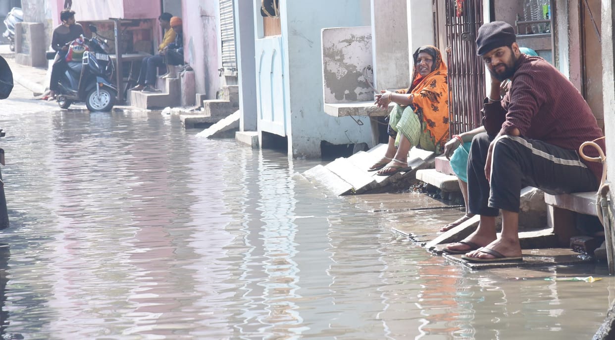 People forced to live in dirty water