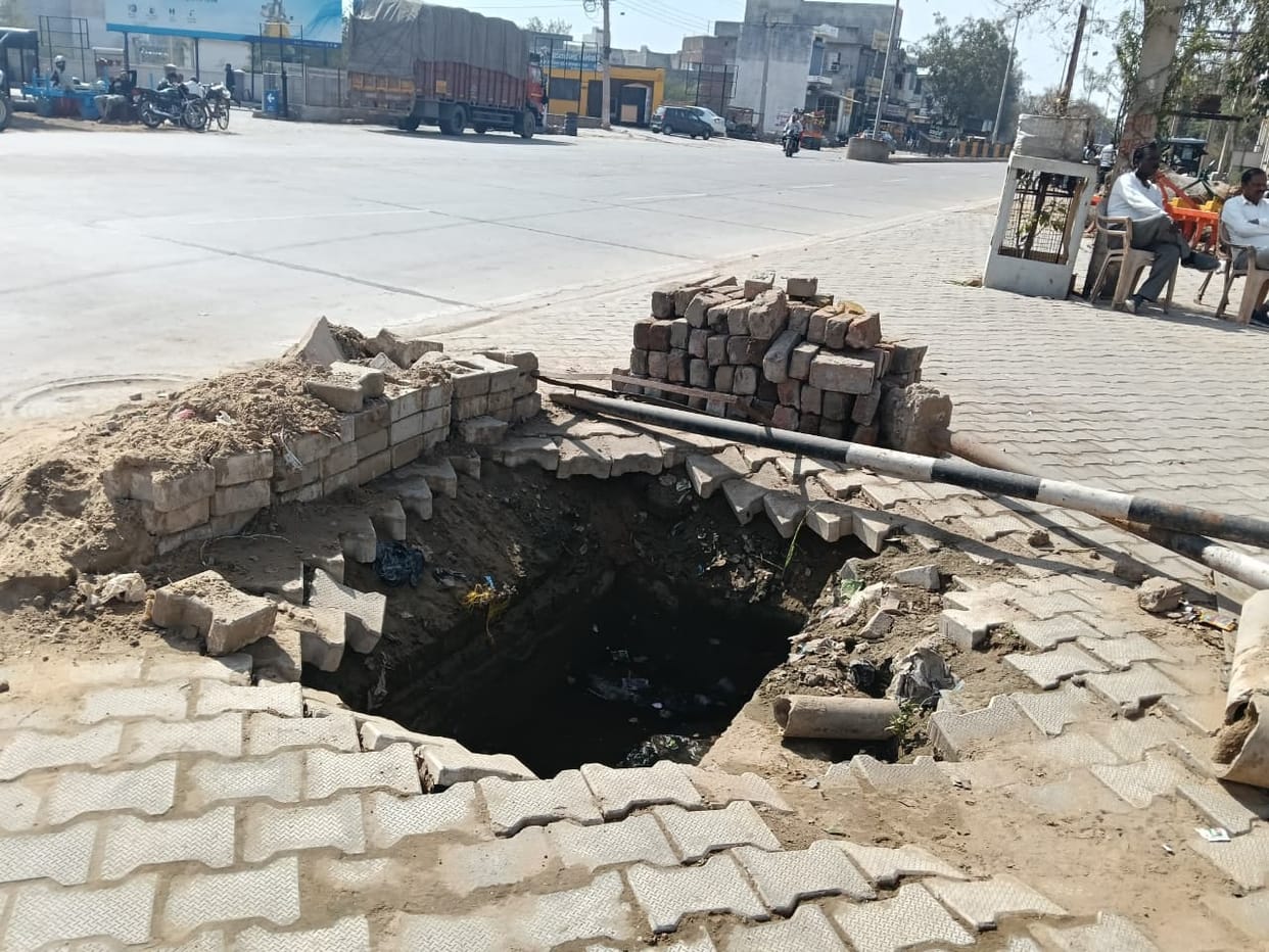 An open key manhole along NH 334B has been a source of trouble for the past six months, and a major accident could occur any time