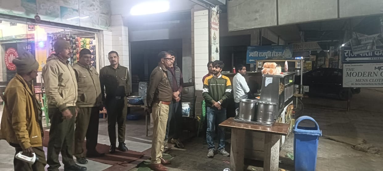 Police patrolled the area to assess security arrangements.