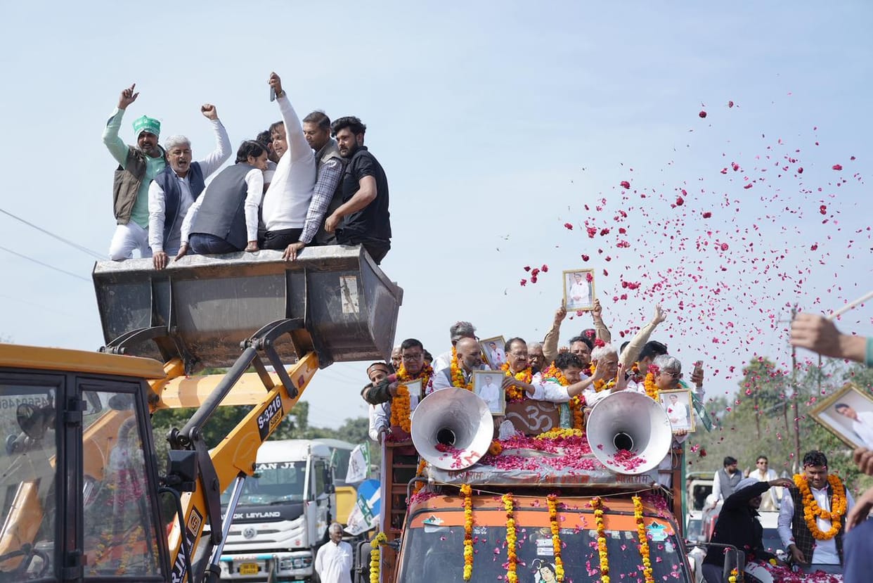 RLD organised a tractor road show on the birth anniversary of Chaudhary Ajit Singh.