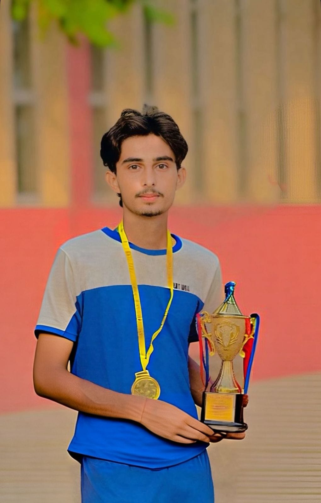 Football player Abhishek won gold medal at the national level
