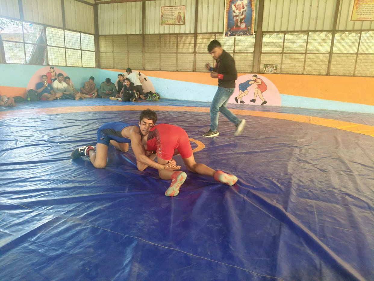 70 wrestlers showcased their skills in the wrestling trials.