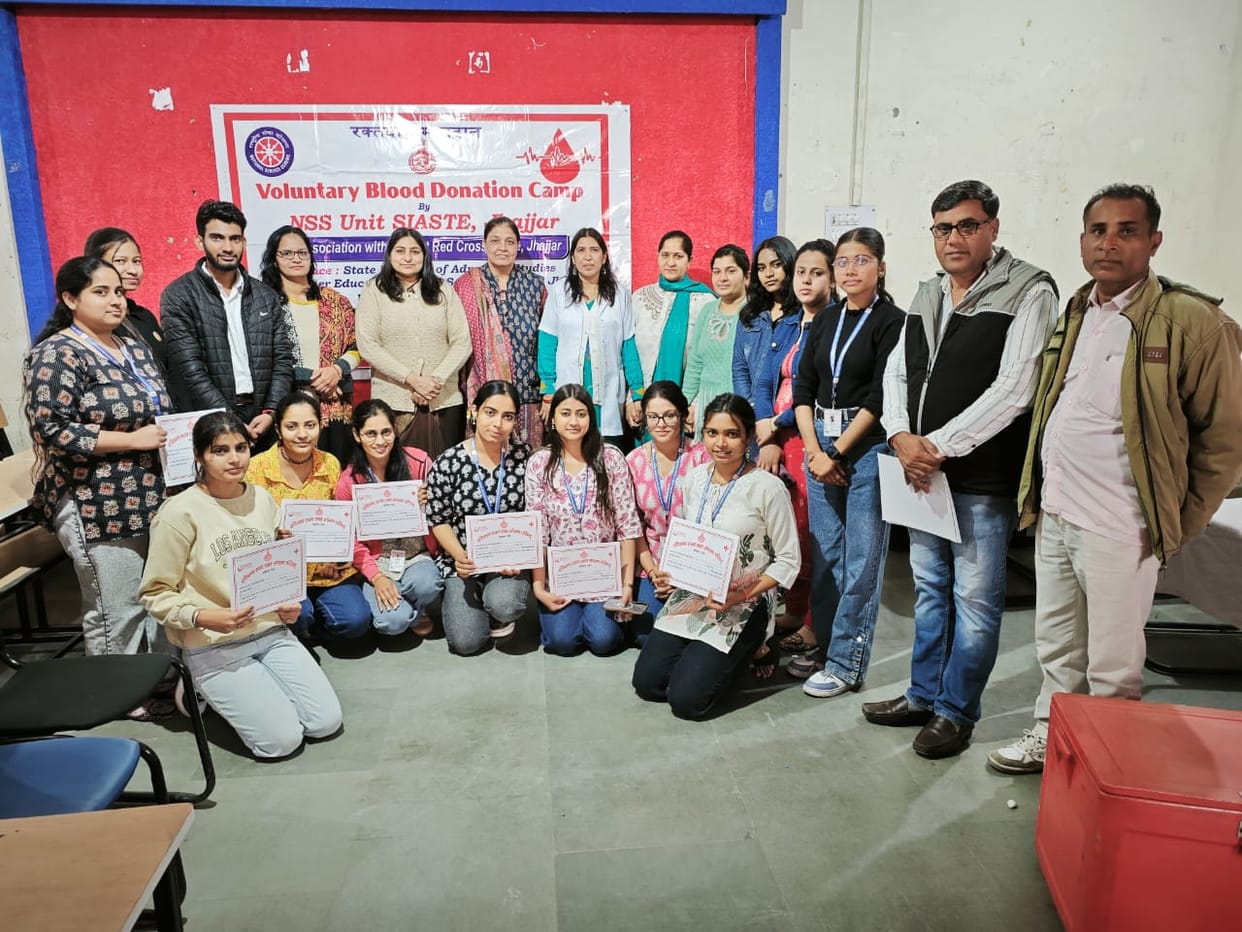 People donated 25 units of blood in the camp.