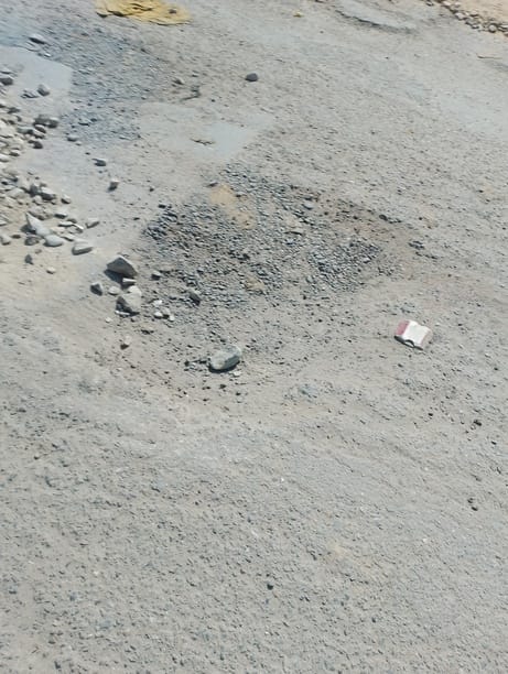 Potholes on the roads have not been filled, making it difficult for devotees to reach the Shiva temple.
