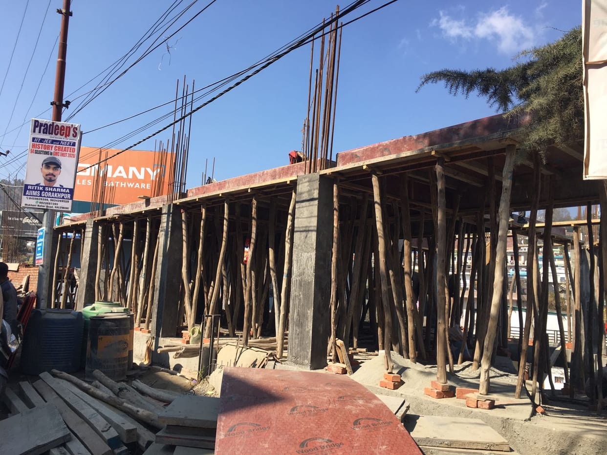 Zaika parking is being prepared near Khatkana bridge.