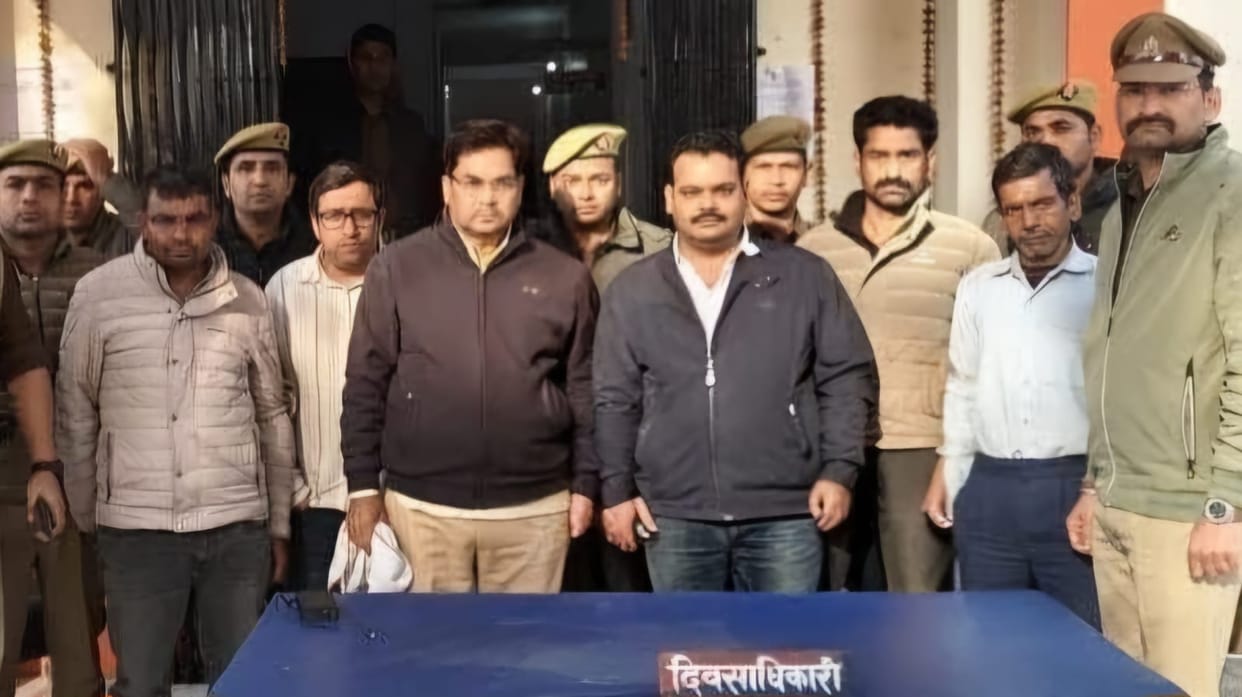 Six people, including the block chief brother of mafia leader Anupam Dubey, were sent to jail.