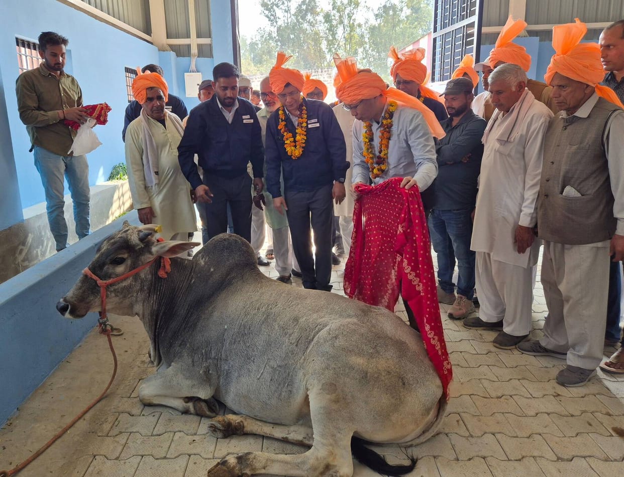 Inauguration of shed on the anniversary of Gaushala
