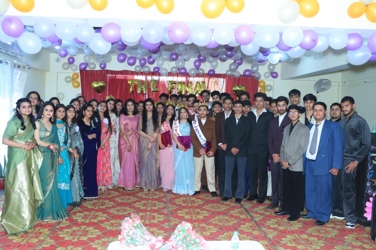 12th class students were honored with badges.