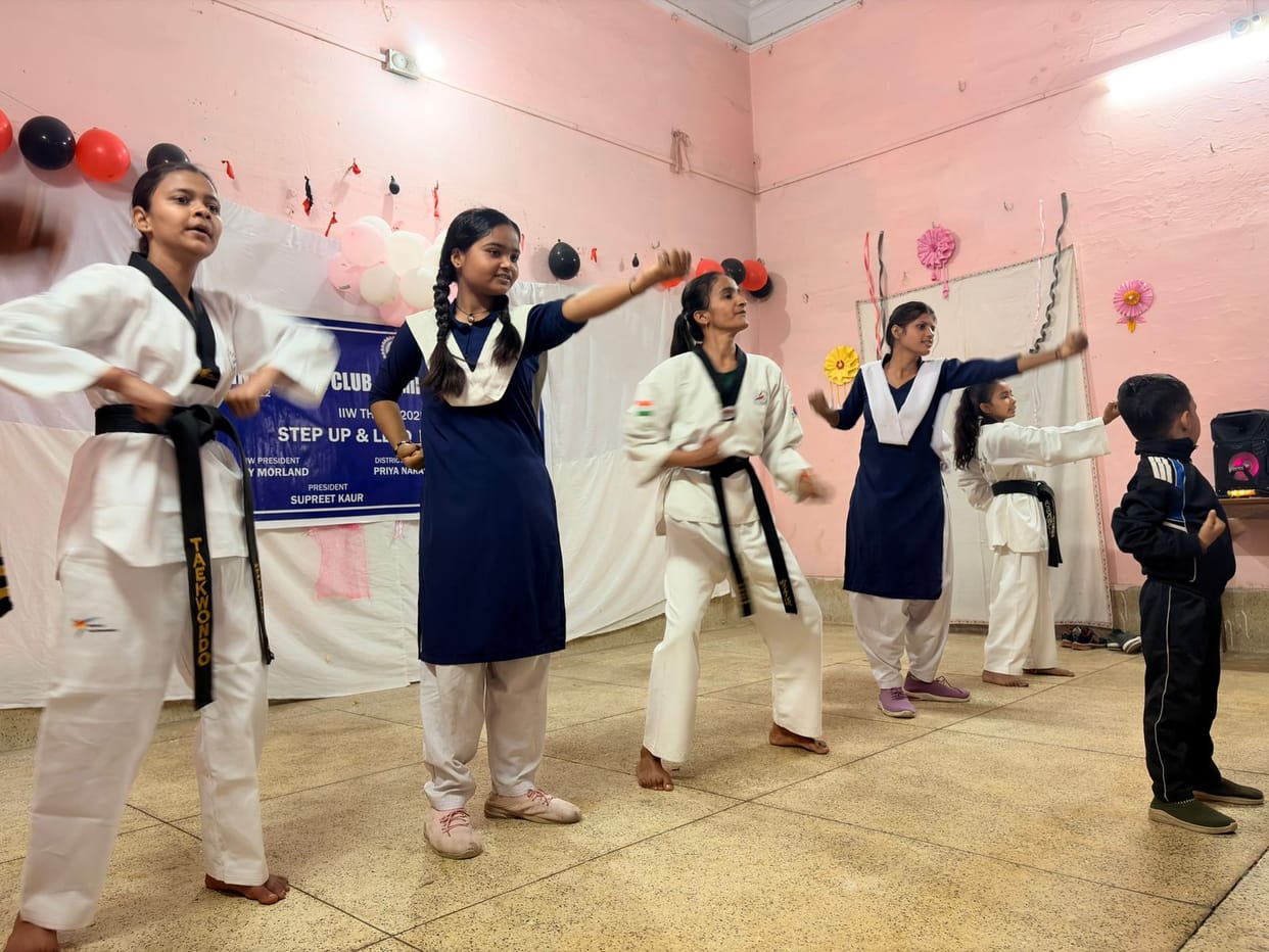 Self-defense techniques taught to girl students