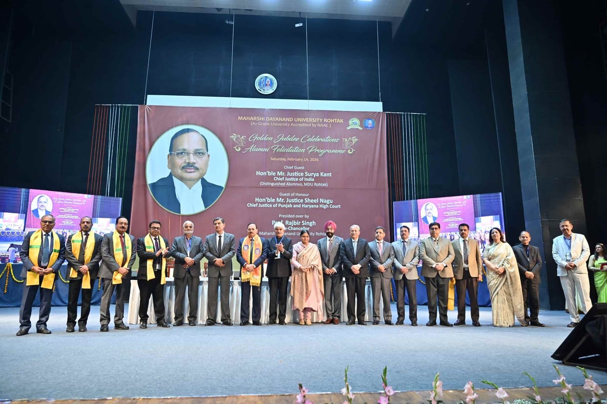 CJI felicitates MDU alumni for their outstanding contributions in various fields