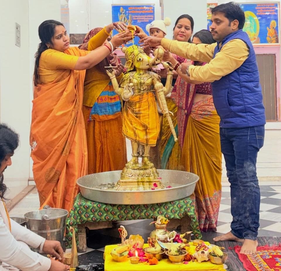 The temple complex resonated with the chants of Lord Varaha.Translate