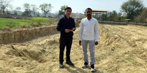 Mining started after occupying the burial site