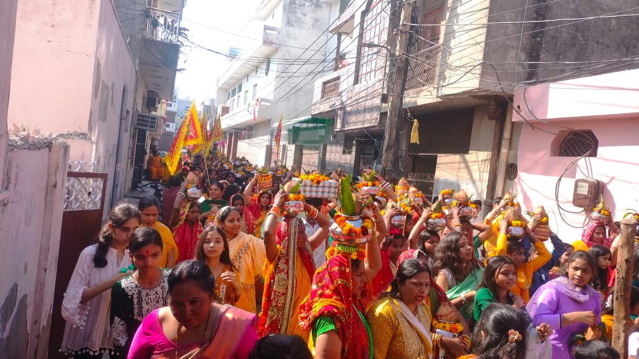 Shrimad Bhagwat Katha and Holi Festival commence with Kalash Yatra