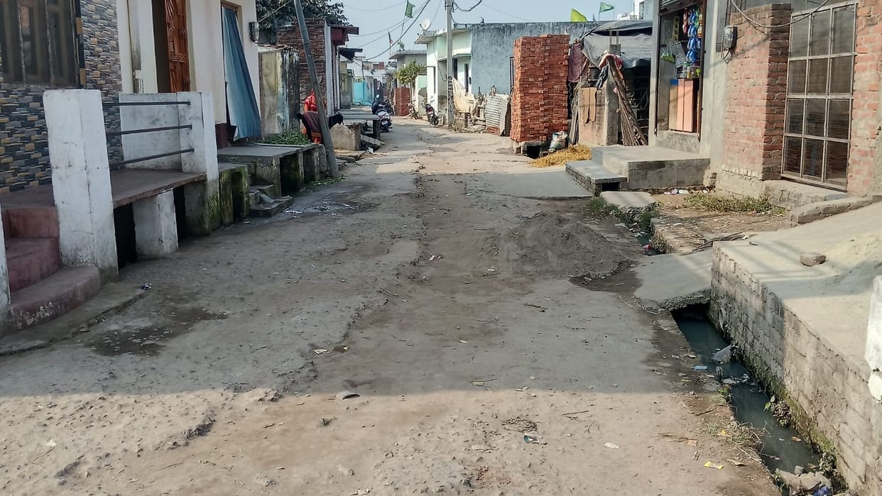 Roads dug up after laying pipelines...passersby stumbling