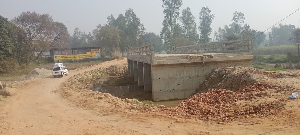 The Kadula river bridge has been lying incomplete for eight months.