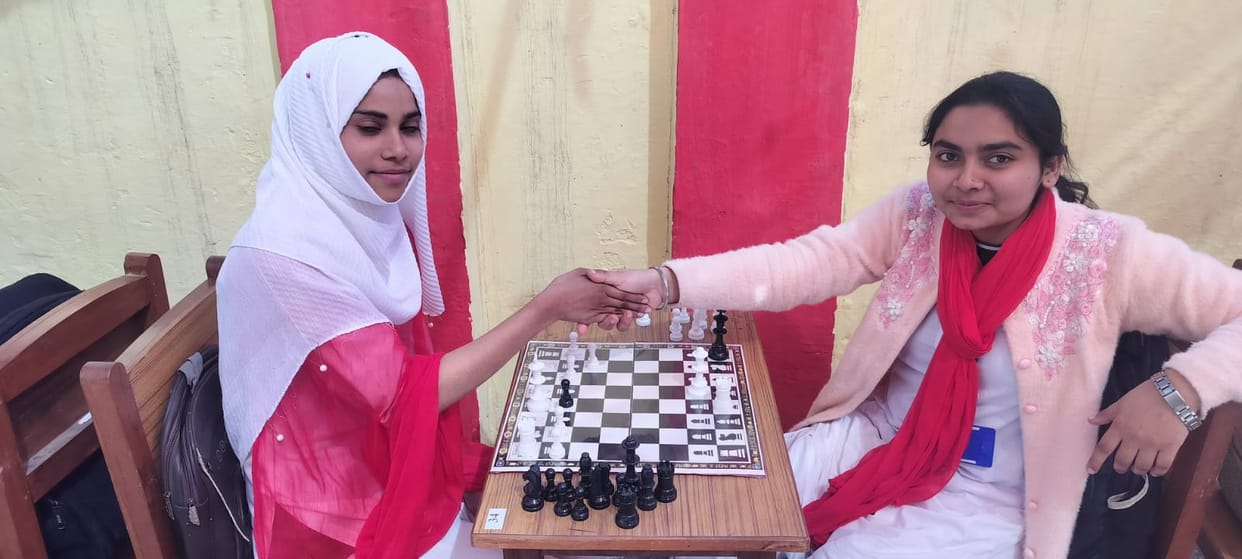 Girls showed enthusiasm in badminton, chess and carrom.